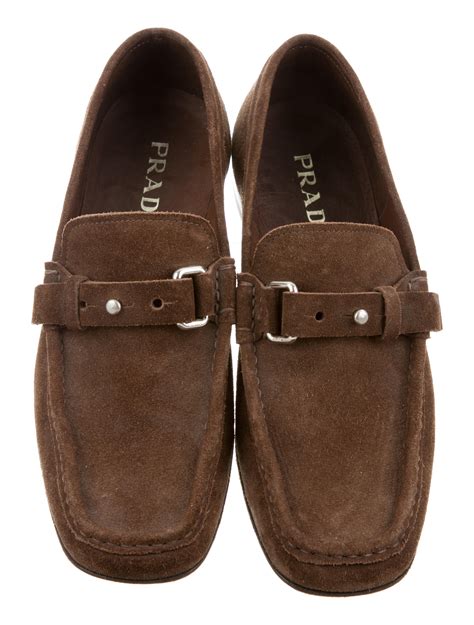 loafer square toe prada|Prada suede loafer.